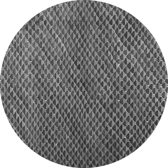 Ahgly Company Indoor Round Abstract Gray Contemporary Area Rugs, 6' Round