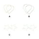 thumbnail image 5 of Pendientes de aleación Minnieouse para mujer 2 piezas color sólido forma de corazón, 5 of 6