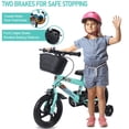 thumbnail image 6 of EOTVIA Kids Bike with Training Wheels, 12 inch Bike with Basket, Kids Bicycle with Seat/Handlebar, Children Bike Bicycle for Kids Boys Girls 3-5,Green, 6 of 11