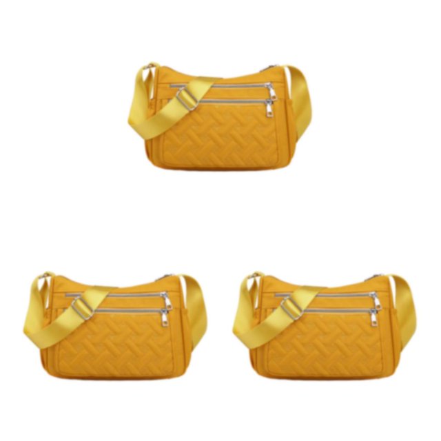 Guardoinrt Multipurpose Premium Crossbody Bag With Large Capacity Polyester Messenger Bag Multiple Occations Gift Premiun yellow 3Set