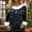 Navy, variant on asdoklhq Christmas Oversized Sweaters for Women's Winter Christmas Printed Fashionable Casual Long Sleeved Round Neck Pullover Top Navy L