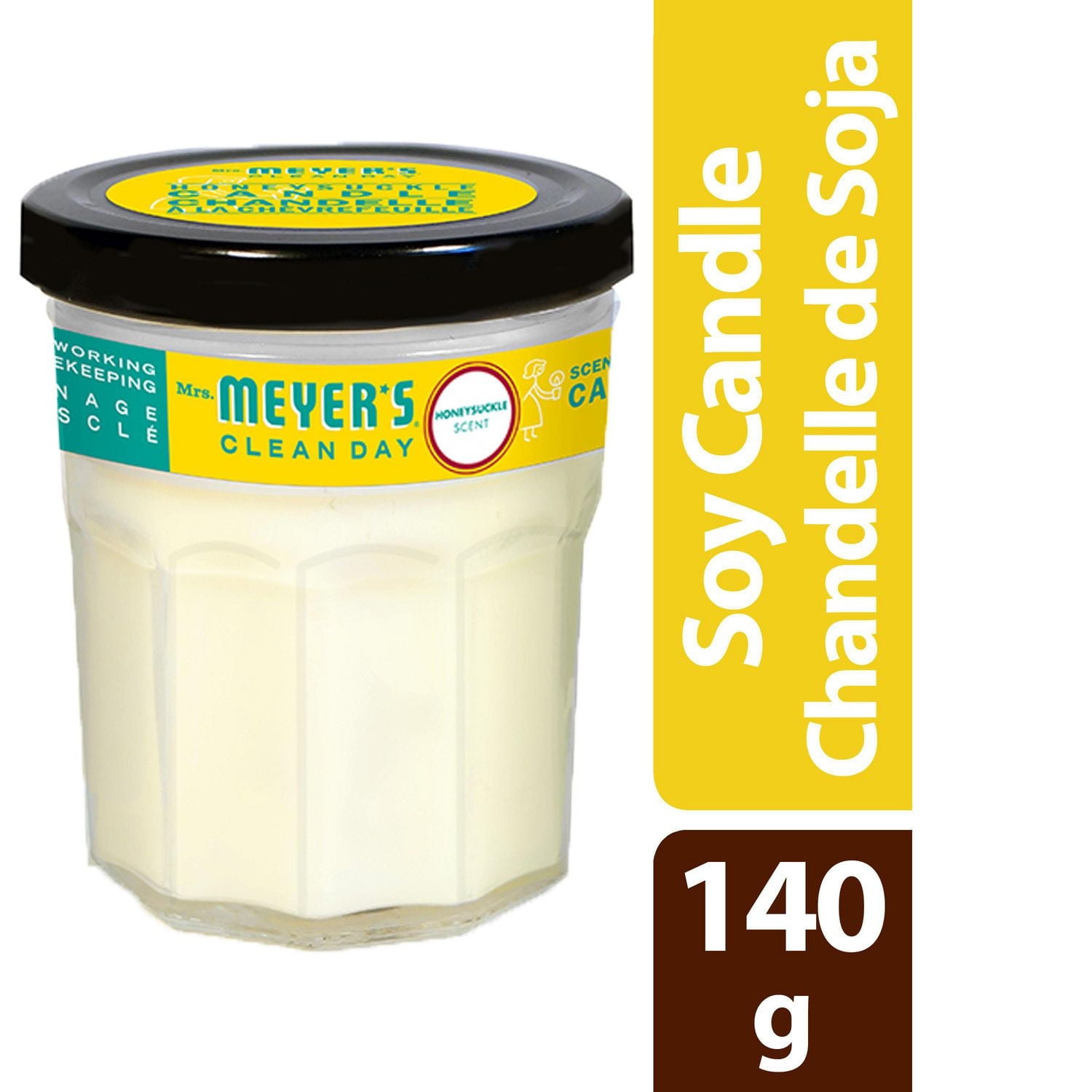 Mrs. Meyer's Clean Day Bougie de soja parfumée, chèvrefeuille