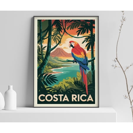 Costa Rica Countries Of The World Travel Poster , Poster Print Only