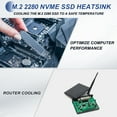 thumbnail image 4 of Kit de disipador de calor Uxcell M.2 2280 Nvme SSD, disipador de memoria para laptop, almohadillas térmicas de cobre, enfriador radiador 2, 4 of 6