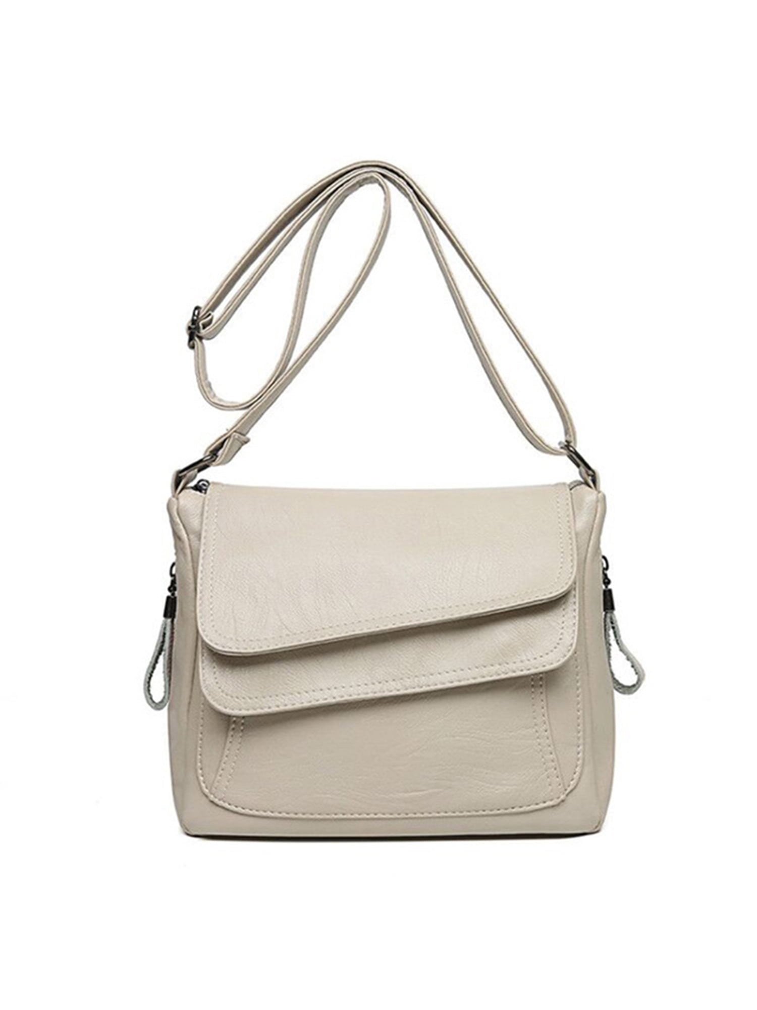 Sanviglor Crossbody Bags for Women PU Leather Purse Handbag Zipper Flap Satchel Shoulder Bag