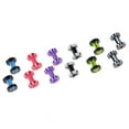 thumbnail image 1 of 6 Pairs Acrylic Ear Screw Fit Gauges Tunnels Earrings 3mm-8mm 4mm, 1 of 6