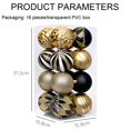 thumbnail image 2 of Juego de 16 bolas navideñas irrompibles con adornos de bolas brillantes de colores, colgantes para árbol de Navidad, decoración para fiestas navideñas, 8 cm, 2 of 6