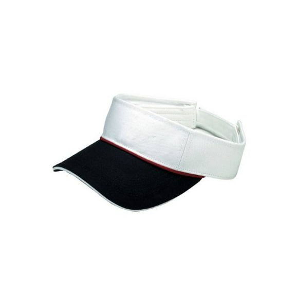 SPORTS PRO STYLE COTTON TWILL VISOR, Navy White