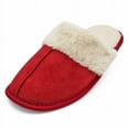 thumbnail image 3 of LAVRA Women's Furry Slipper Faux Fur Trim Mule Slide Slip On Indoor, 3 of 5