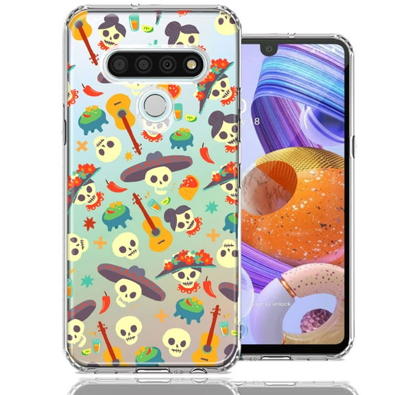 MUNDAZE For LG Stylo 6 Day of the Dead Design Double Layer Phone Case Cover