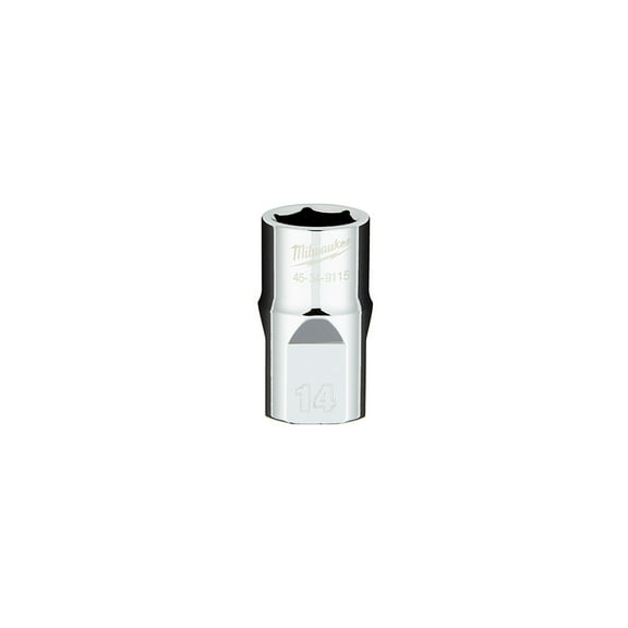 Pack of 1, Milwaukee 45-34-9115 1/2 Drive 14Mm Metric 6-Point Socket with Four Flat Sides