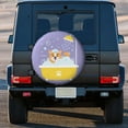 thumbnail image 3 of Kdxio Corgi Washing in Bathtub for Tire Cover Wheel Protectors Tyre Covers Weatherproof Wheel Covers Universal Fit for Trailer Rv SUV Truck Camper Travel Trailers 16 inch, 3 of 8