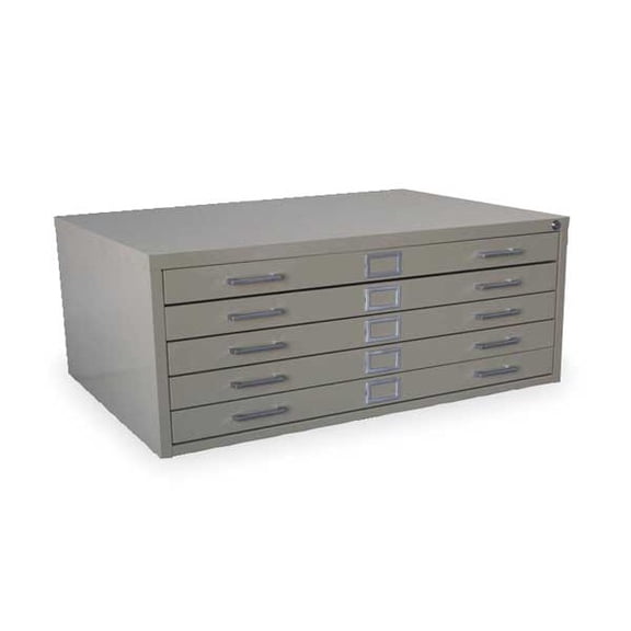 Manufacturer Varies Cabinet,Flat File,5 Drawer,Putty 2CLA7