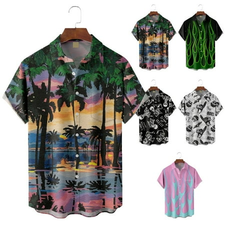 

Big & Tall Men Crewneck Tees with Chest Pocket Party Clothing Plus Size Men