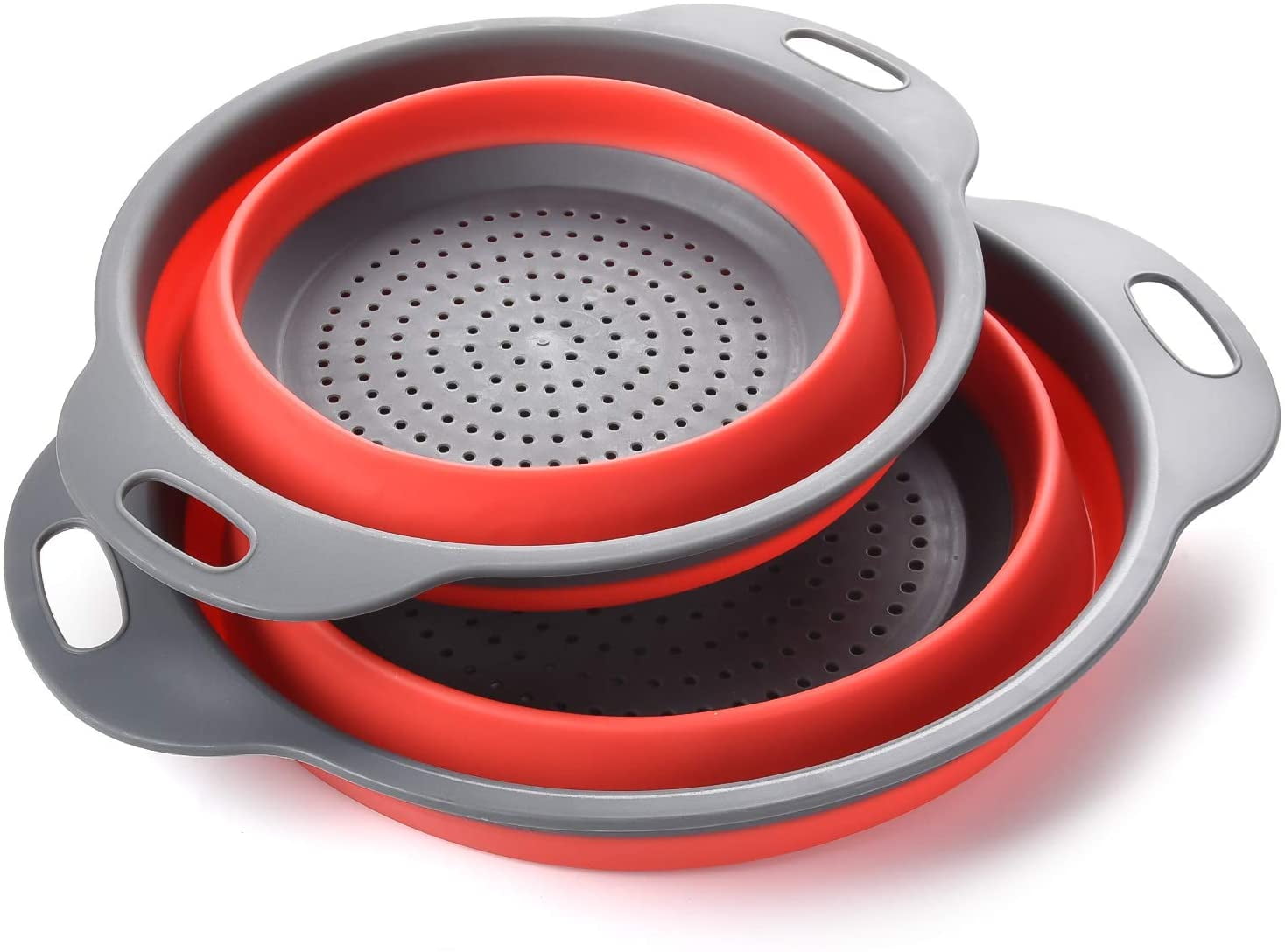 Silicon and Foldable Kitchen Colander and Strainer Set, Environmentally
