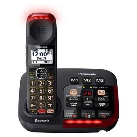 UPC: 0650415550869 | Panasonic KX-TGM430B Amplified Cordless Phone|Voice Booster Up-To 40dB|Answering Machine|Silver