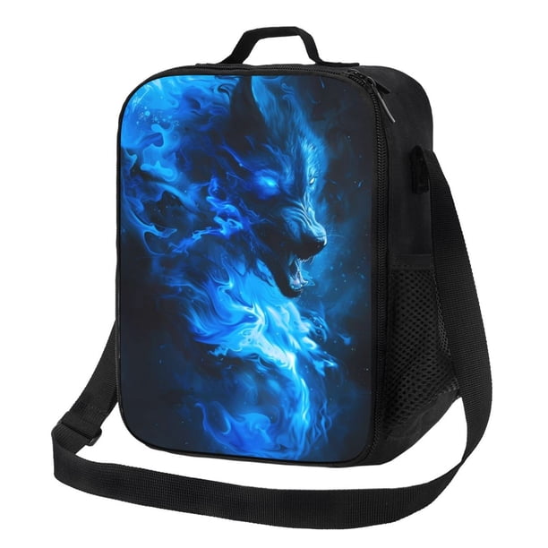 Fotbe Wolf Lonchera Bolsa de Almuerzo para Hombres y Mujeres, Lonchera de Gran Capacidad, Bolsa de Almuerzo Reutilizable, Bolsa Térmica Aislante