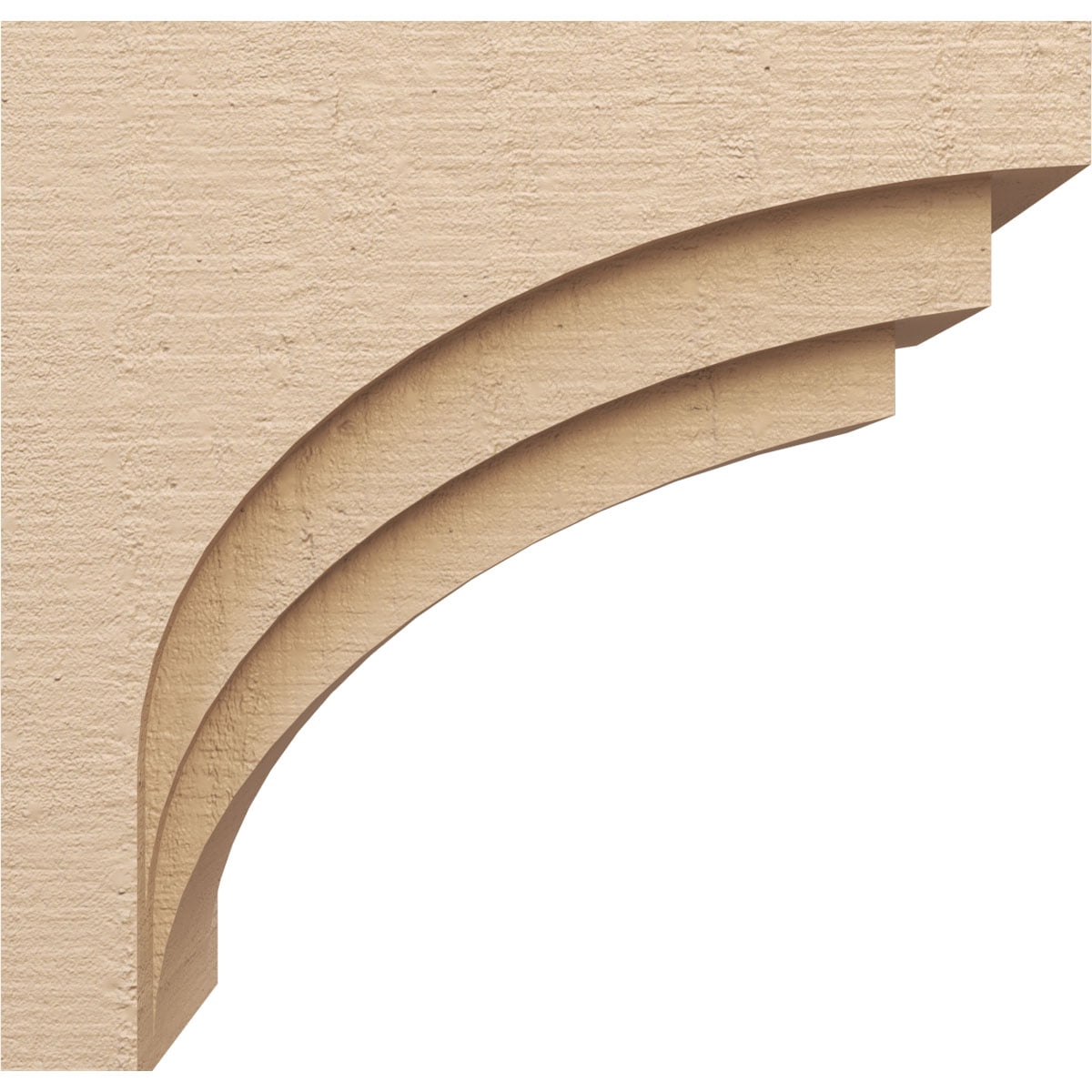 12"W x 24"D x 24"H Classic Rockford Rough Cedar Woodgrain TimberThane Corbel, Primed Tan