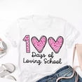 thumbnail image 5 of Delayuji 100 Days of School Shirt Women Teacher Tshirts Happy 100Th Days Shirt Celebration Appreciation White Xxl Polyester,Spandex Short Sleeve Shirts for Women, 5 of 5