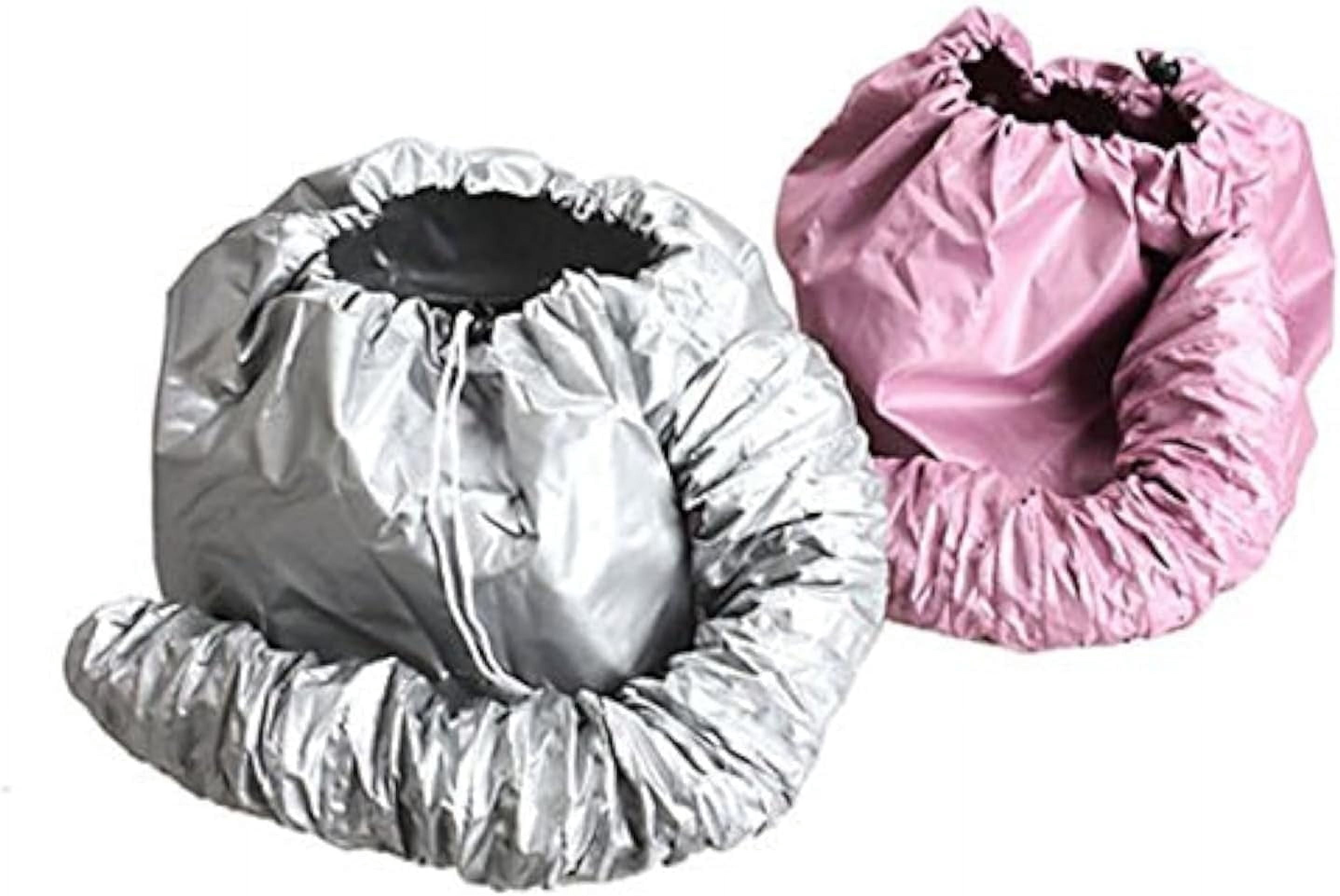 PinesC 2 Pcs Bonnet Hair Dryer Portable Safe Women Hair Dryer Soft Bonnet Hair Dryer Hood Soft Hat Hair Dryer Hat Dryer for Blower (one Sliver Another is Pink)