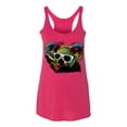 thumbnail image 2 of Neon Technicolor Trippy Party Rainbow Koala | Womens Animal Lover Premium Tri-Blend Racerback Tank Top, Shocking Pink, Small, 2 of 4