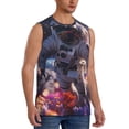 thumbnail image 2 of Kdxio Astronaut In Cosmic Garden for Men's Muscle T-shirt,Sleeveless for Workout Running Athletic Gym Lounge Casual, 2 of 5