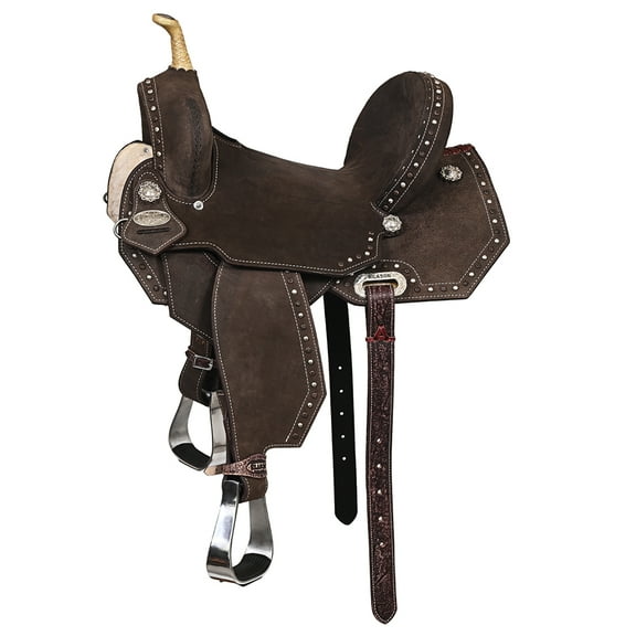 15 In Hilason Flex Tree Western Horse Saddle In American Leather Barrel Trail
