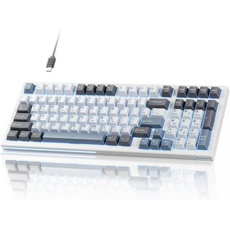 K98SE Mechanical Gaming Keyboard, 98 Backlit Programmable, 96% Wired Computer Keyboard with Double Sound Dampening , Pre-lubed Brown