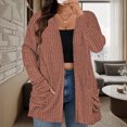 thumbnail image 5 of NISVIYA Women Plus Size Casual Sweaters Dressy Fall Winter Outerwear Coat Sweater Jacket Caramel, 5 of 7