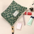 thumbnail image 7 of Vocoste Floral Makeup Bag Large Capacity Makeup Pouch for Coin Purse Foundations Lipsticks Brushes Green, 7 of 7