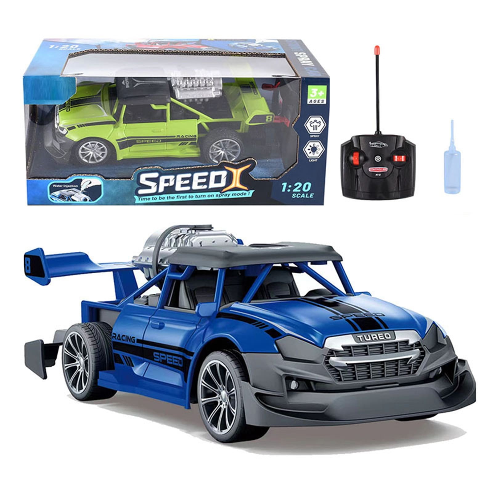 SPOORYYO High-speed Remote Control Car with Water Spray and Drift Features, 2.4Ghz Control, Powerful Motor, Stunt Tires, 360° Rotation, Cool Lights