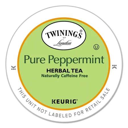 New TWININGS Tea K-Cups Peppermint Tea 0.11 oz K-Cups 24/Box 08760
