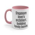 thumbnail image 3 of Stepmom Gifts Two-Tone 11oz Mug Love's architect, building family bonds, 3 of 4