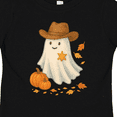 thumbnail image 4 of Inktastic Cowboy Ghost with Pumpkins and Leaves Halloween Boys or Girls Toddler T-Shirt, 4 of 5