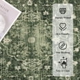 thumbnail image 5 of Findosom 2'x8' Vintage Runner Rug Washable Non-slip Runner Rug for Hallways,Indoor Farmhouse Runner Area Rug for Bedroom Kitchen Living Room Laundry No Shedding Low Plie Floor Carpet Doormat,Green, 5 of 7