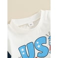 thumbnail image 5 of Bagilaanoe 4th of July Newborn Baby Girl Boys Rompers Star Stripe Print Short Sleeve Bodysuit 3M 6M 12M 18M Infant One Piece Short Jumpsuit for Independence Day, 5 of 7