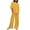 Yellow, variant on MuZeFu Sets for Women 2 Piece Pants Two Piece Sets for Women Women Tops Sale Womens Clothes Women's Summer Suit Fashion Short Sleeve Solid Color Trousers Casual Two-Piece Suit