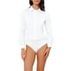 thumbnail image 1 of INSPIRE CHIC Body de Mujer con Botones, Camisa de Trabajo de Manga Larga con Cuello de Solapa Talla XS Blanca, 1 of 6