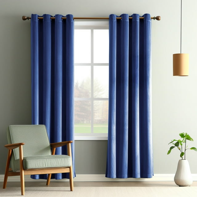Curtain Velvet Thickened Blackout Roman Rod Bedroom Living Room Hotel Solid Color Polyester Curtain-week