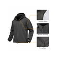 thumbnail image 5 of FREE SOLDIER Mens Winter Soft Shell Hooded Jacket Male Waterproof Coat, 5 of 7