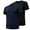 Black, variant on Wancir Big and Tall Undershirts for Men 2 Pack Solid Slim Fit T-Shirt Short Sleeve Crewneck Compression Shirt