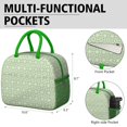 thumbnail image 6 of Lunch Bag Lunch Box for Women Reusable Insulated Lunch Cooler Bags,Large Capacity for Work Travel Picnic,Water-Resistant Green Geometry Lunch Tote Bag Gifts for Woman Mom Green, 6 of 6