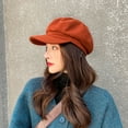 thumbnail image 7 of Cheers.US Beret Newsboy Hat Adjustable Women Cap Cabbie Beret Octagonal Cap Soft Woolen Beret for Women, 7 of 7