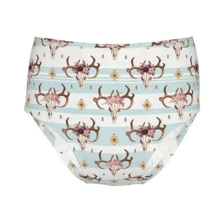 Girls Underwear  boho floral deer skull Indian Soft Breathable Cotton Girls Panties  Kids Cute Stretch Underwear Brief for Teen and Toddlers Girls