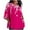 Hot Pink, variant on Blouses for Women, Womens Ladies Fashion Casual Cropped 3/4 Sleeve Printed Cotton Loose Shirt Blouse Top
