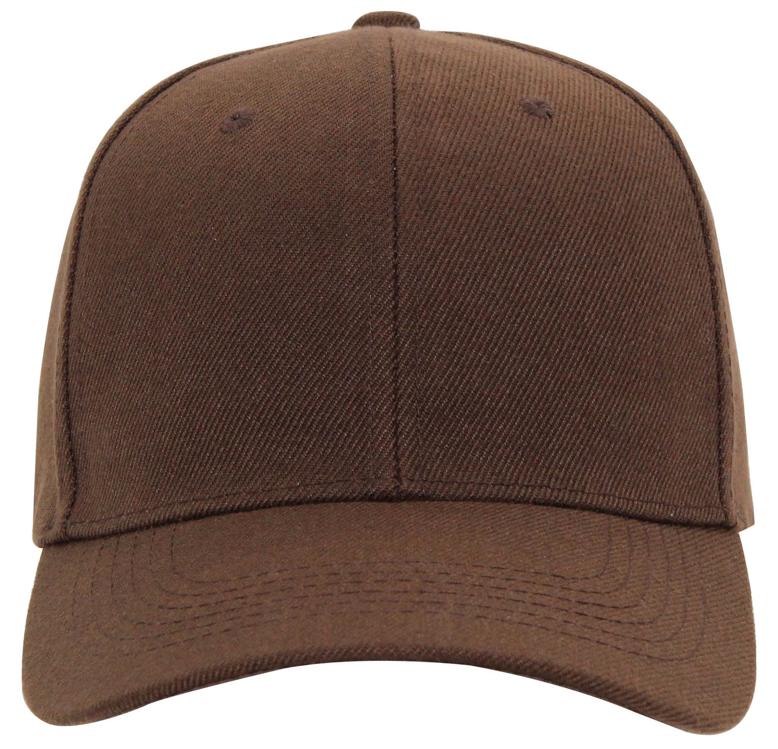 Dark Brown Velcro Closure Adult Unisex Baseball Cap