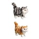 thumbnail image 1 of 2 figuras de gato en miniatura para decoración de oficina. gris y naranja, 1 of 9