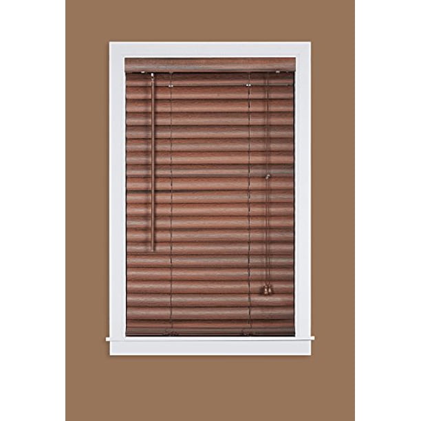 Plantation Collection Cordless Vinyl Venetian 2-Inch Mini Blind - White - 27 inch  x 64 inch  (Actual Measurement 26.5 inch  x 64 inch ) main image 1
