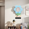 thumbnail image 2 of REGALWOVEN Flower Design Wall Clock, Silent Non Ticking Colorful Numbers Clocks Blue 15 x 12 x 2.8 inch, 2 of 5