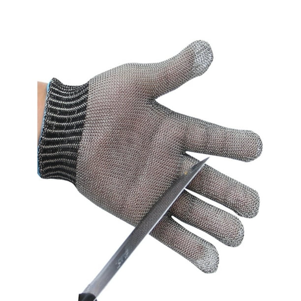 SWEETLIFE Stainless Steel Mesh Butcher Gloves Cut Proof Stab Protect ...